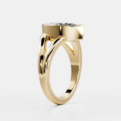 Marquise: Bezel Split Band Lab Grown Diamond