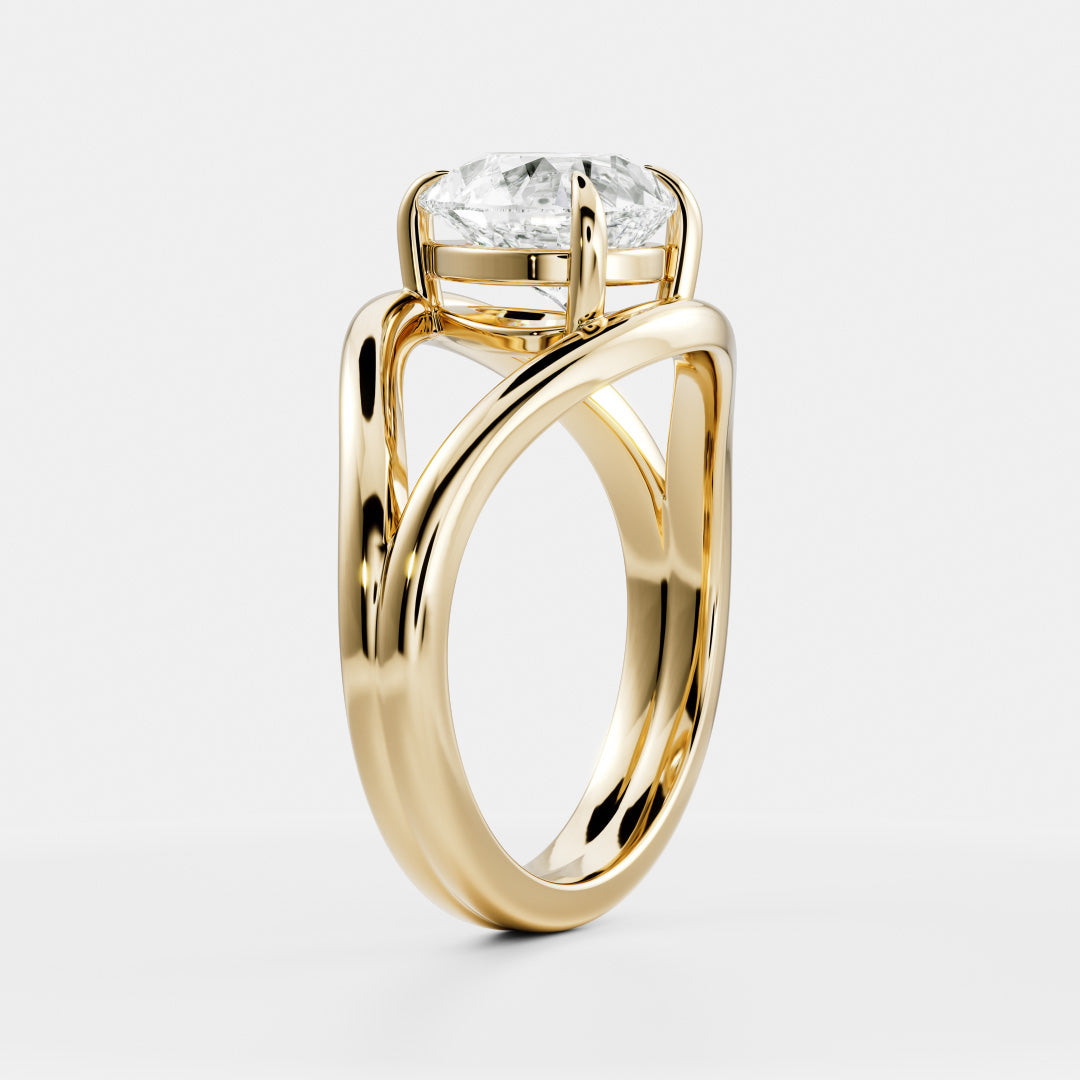 2 CT Pear: Split Shank Lab Grown Diamond
