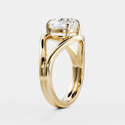 2 CT Pear: Split Shank Lab Grown Diamond