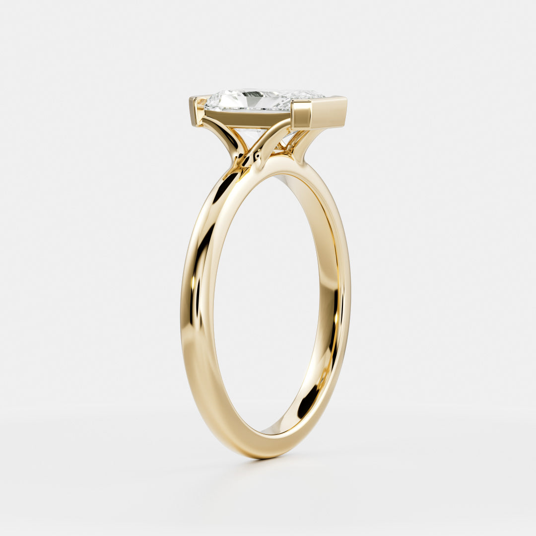 2 CT Radiant: Bezel Half Lab Grown Diamond