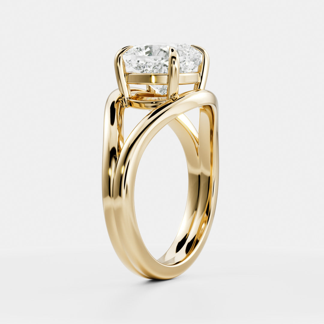 2 CT Cushion: Split Shank Lab Grown Diamond