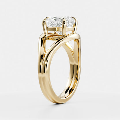 2 CT Cushion: Split Shank Lab Grown Diamond