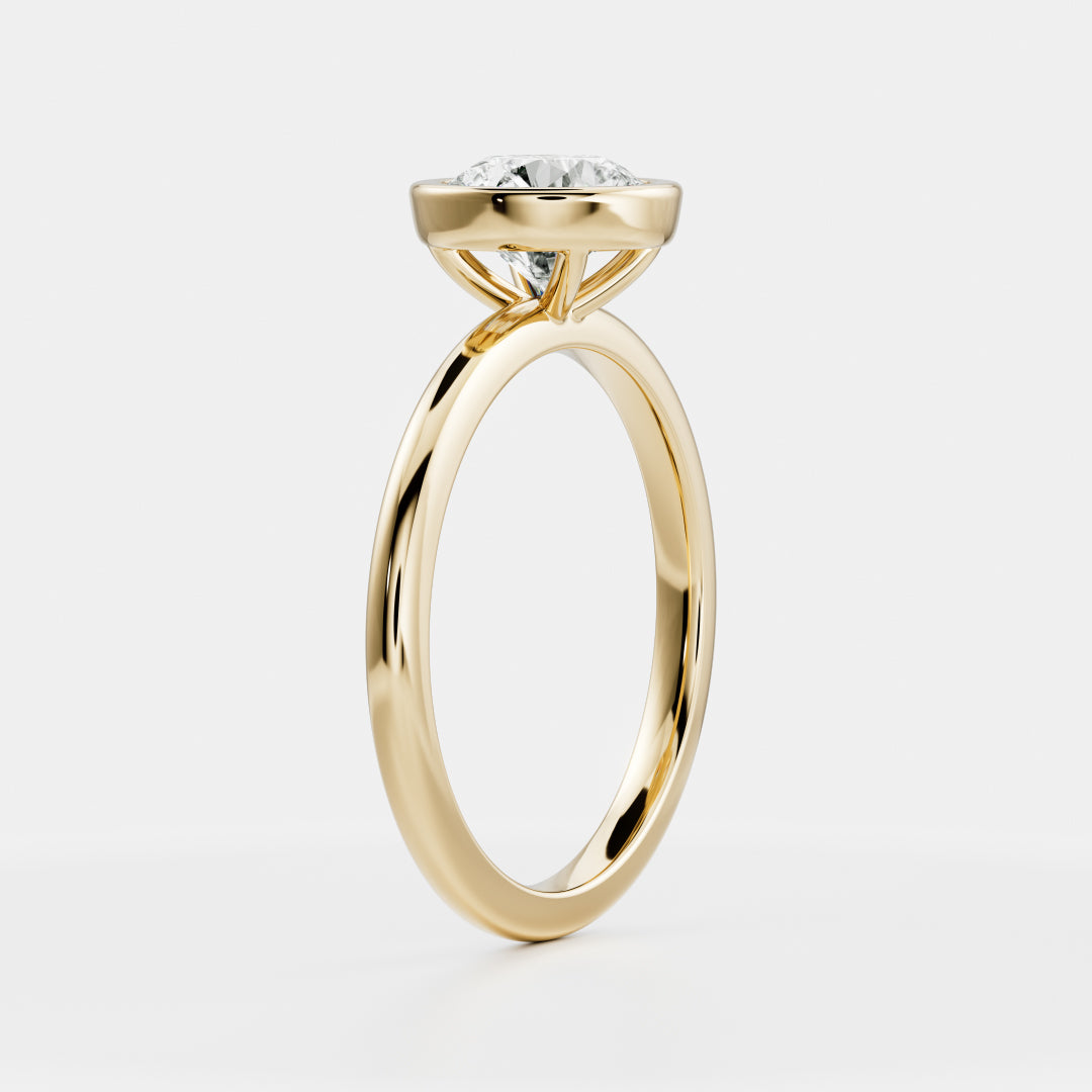 Round: Bezel Solitaire Lab Grown Diamond
