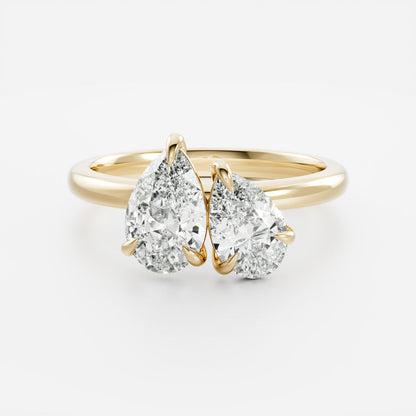 2 CT Pear: Toi Et Moi Lab Grown Diamond