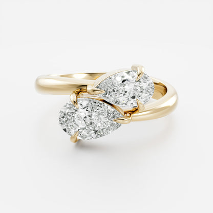 3 CT Pear Toi et Moi: Lab Grown Diamond