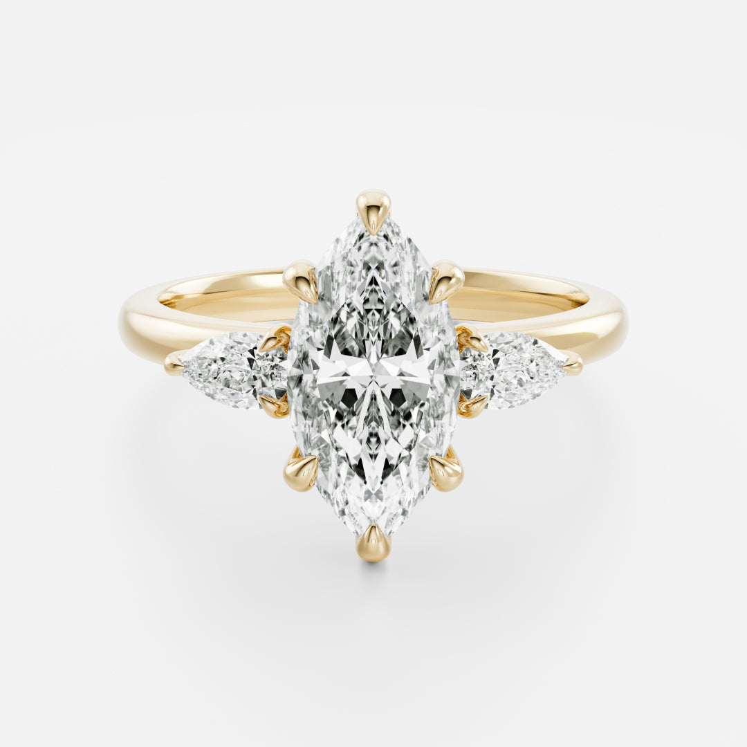Marquise: Three Stone Lab Grown Diamond