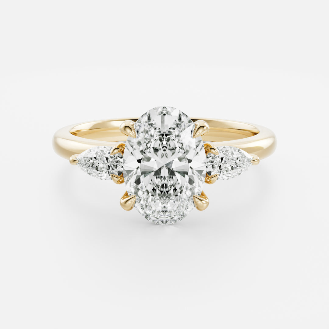 Oval: Three Stone Lab Grown Diamond