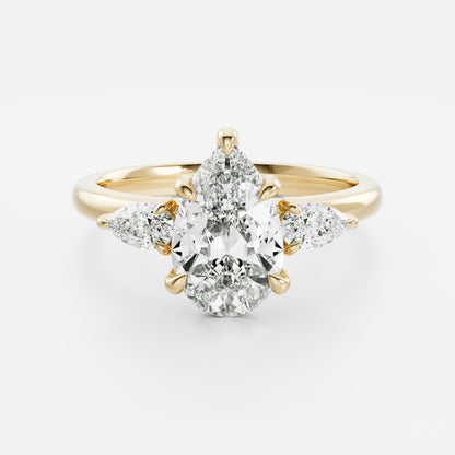 Pear: Three Stone Lab Grown Diamond