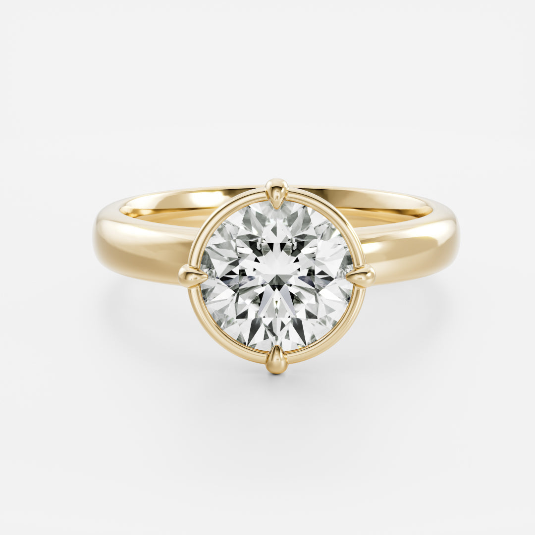 Round: Pronged Bezel Lab Grown Diamond
