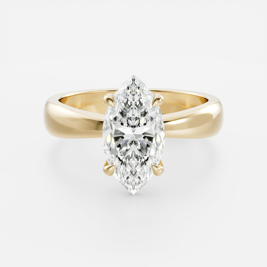Marquise: Tapered Solitaire Lab Grown Diamond