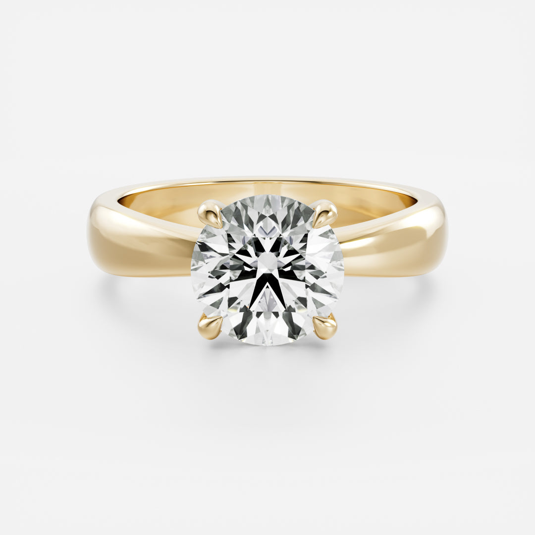 Round: Tapered Solitaire Lab Grown Diamond