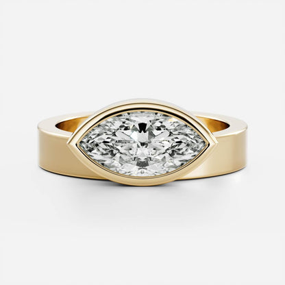 2 CT Marquise: Chunky Bezel Lab Grown Diamond