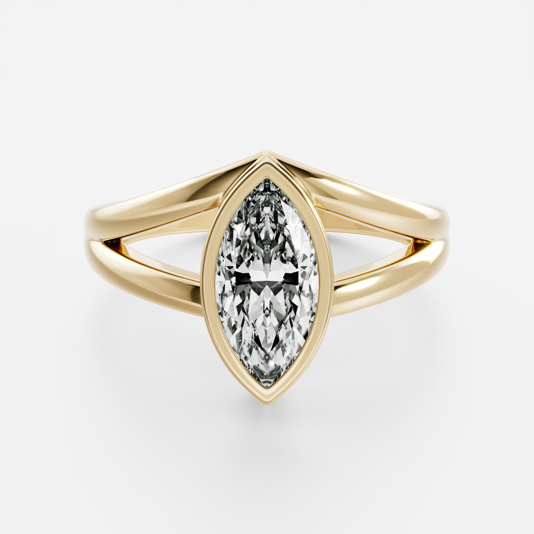 Marquise: Bezel Split Band Lab Grown Diamond