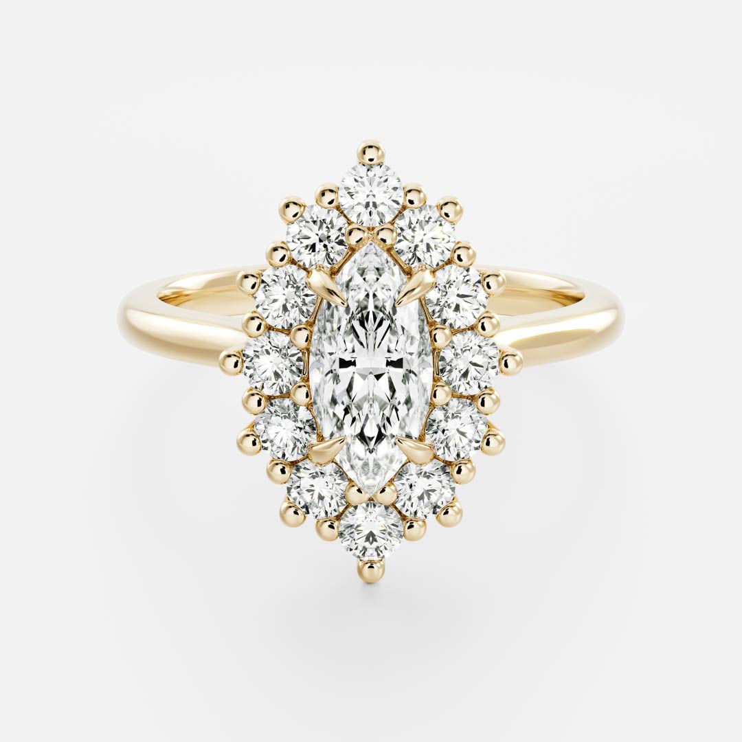 Marquise: Halo Cluster Lab Grown Diamond