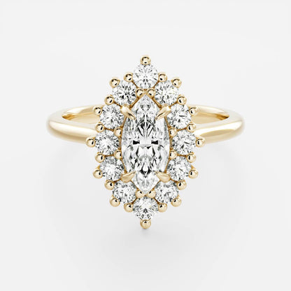 Marquise: Halo Cluster Lab Grown Diamond
