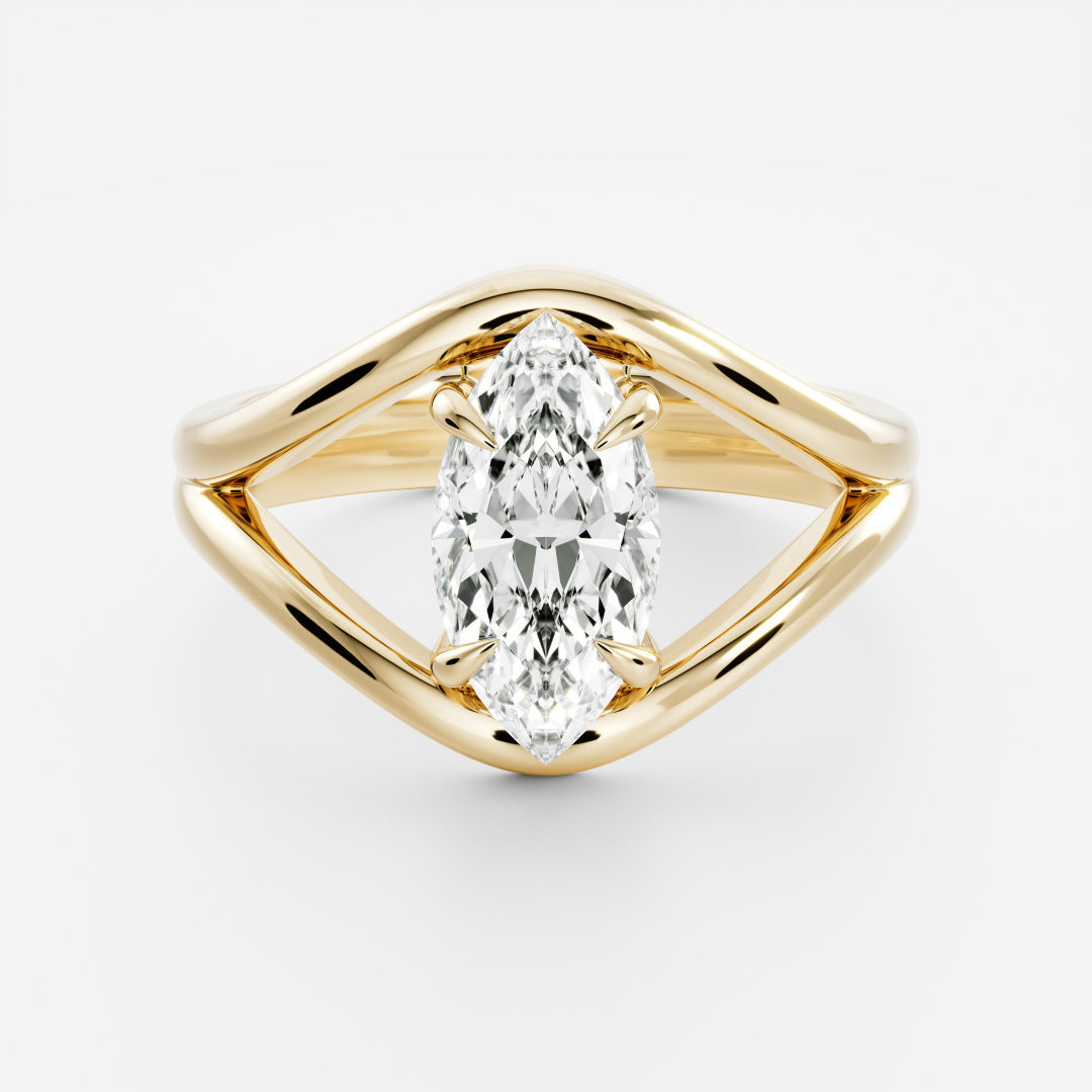 2 CT Radiant: Split Shank Lab Grown Diamond