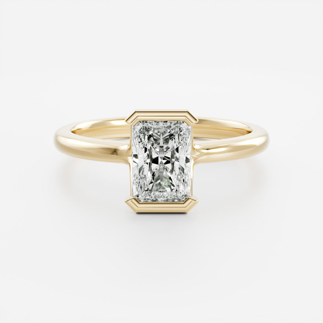 2 CT Radiant: Bezel Half Lab Grown Diamond