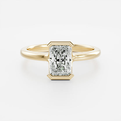 2 CT Radiant: Bezel Half Lab Grown Diamond