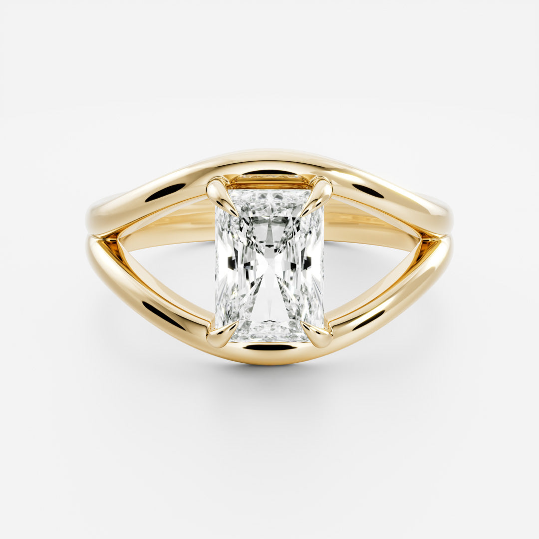 2 CT Radiant: Split Shank Lab Grown Diamond