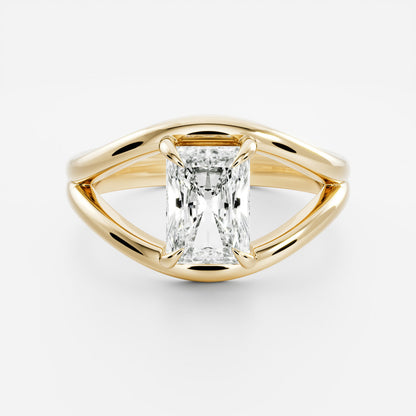 2 CT Radiant: Split Shank Lab Grown Diamond
