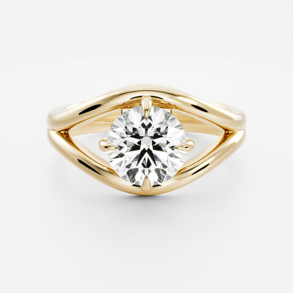 East-West Round: Split Shank Lab Grown Diamond