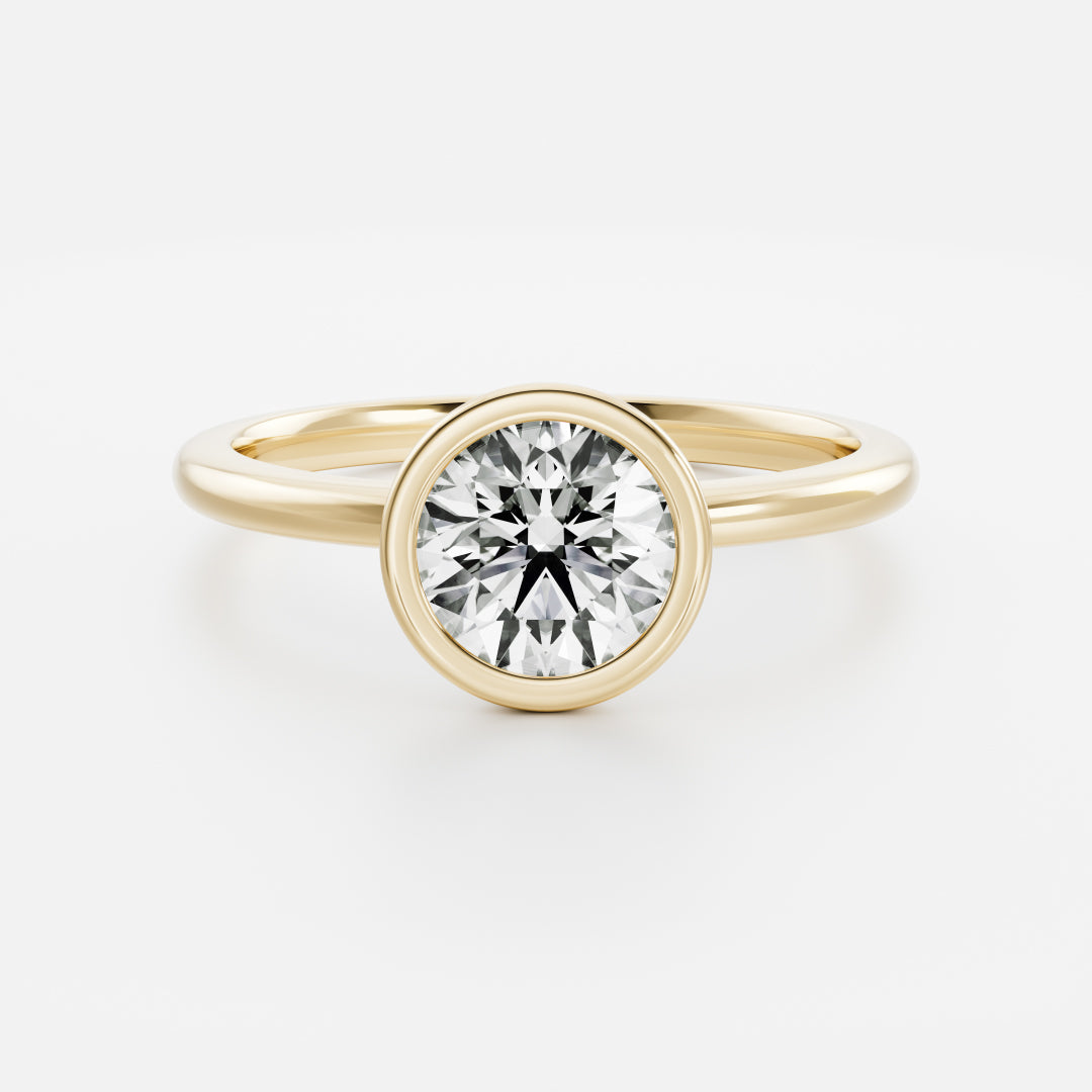 Round: Bezel Solitaire Lab Grown Diamond