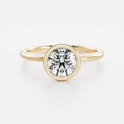 Round: Bezel Solitaire Lab Grown Diamond