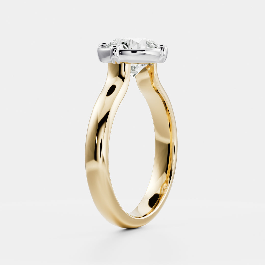 Round: Pronged Bezel Lab Grown Diamond
