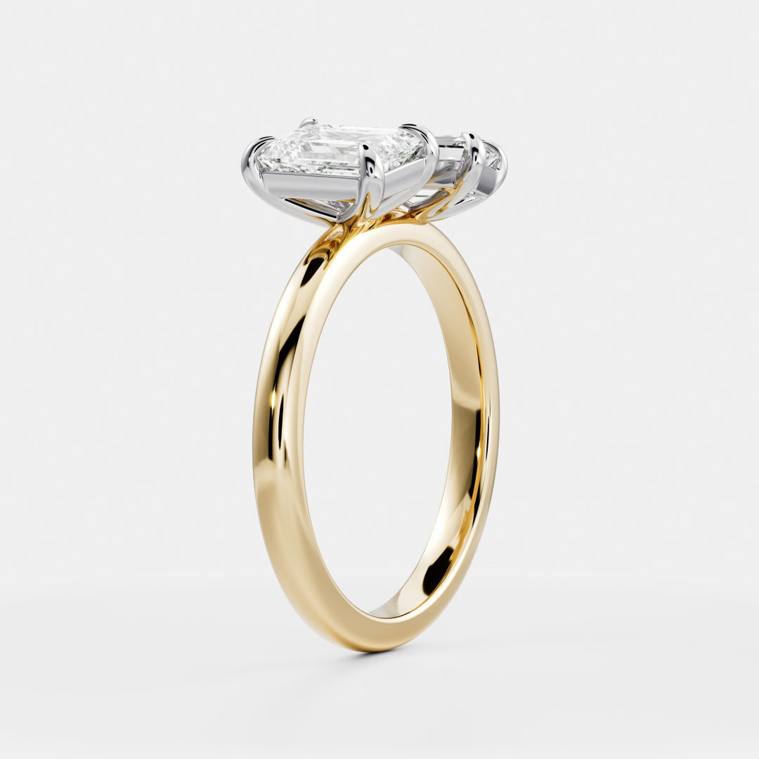 2 CT Emerald: Toi Et Moi Lab Grown Diamond