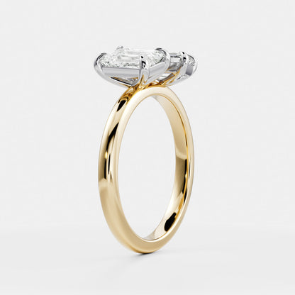 2 CT Emerald: Toi Et Moi Lab Grown Diamond