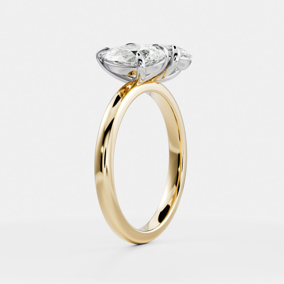 2 CT Pear: Toi Et Moi Lab Grown Diamond