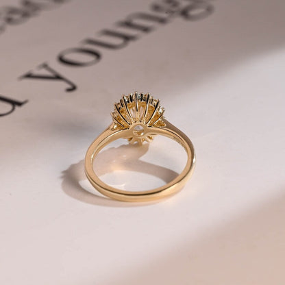 Stunning 1.0 - 2.0 CT Oval Moissanite Engagement Ring with Halo Design 5