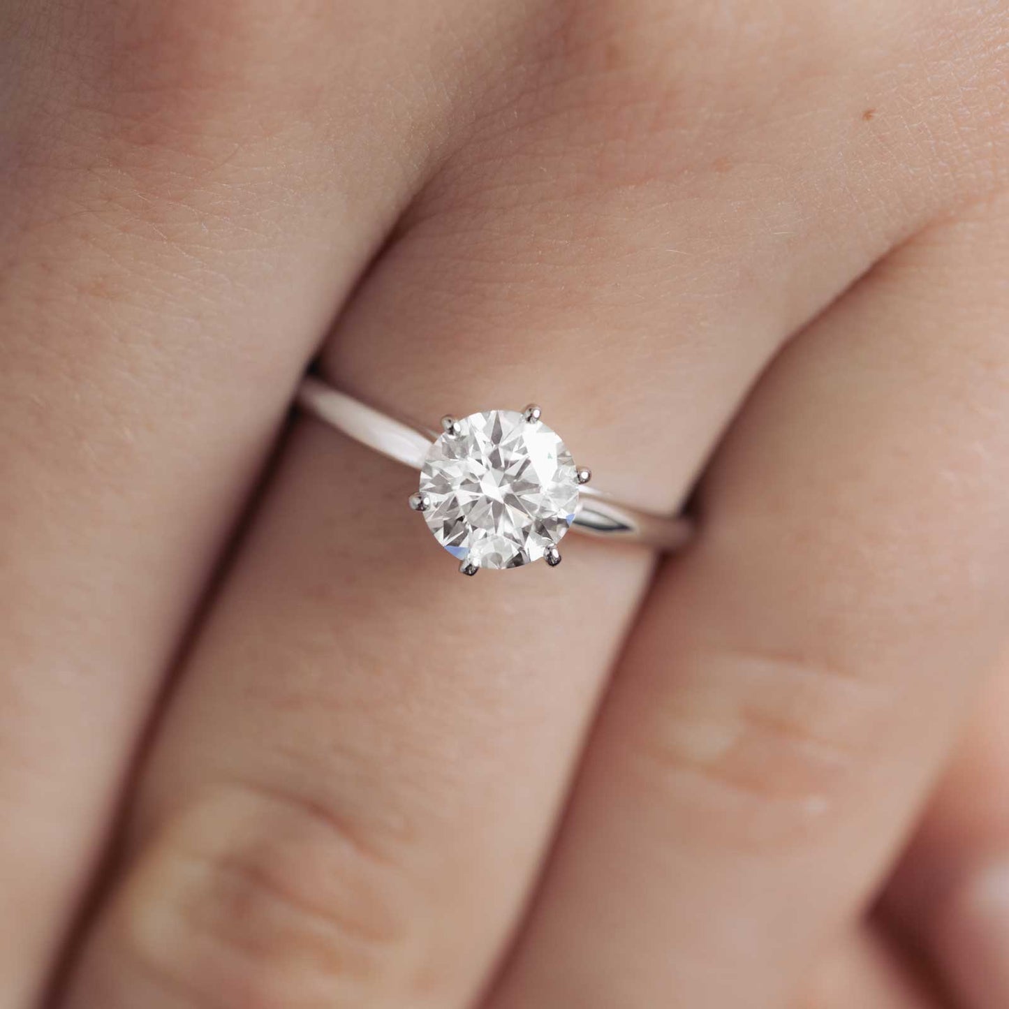 1.20 CT Round Shaped Moissanite Solitaire Engagement Ring