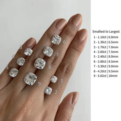 Elongated Cushion Lab Grown Diamond Three Stone Engagement Ring