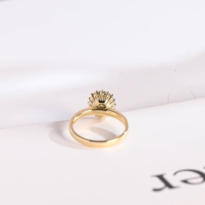 Stunning 1.0 - 2.0 CT Oval Moissanite Engagement Ring with Halo Design 10