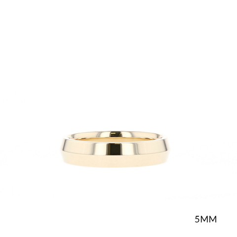 Polished Finish Yellow Gold Regular Men's Wedding Band