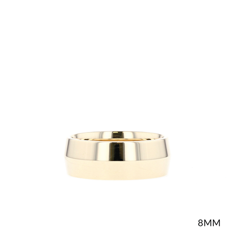 Polished Finish Yellow Gold Regular Men's Wedding Band