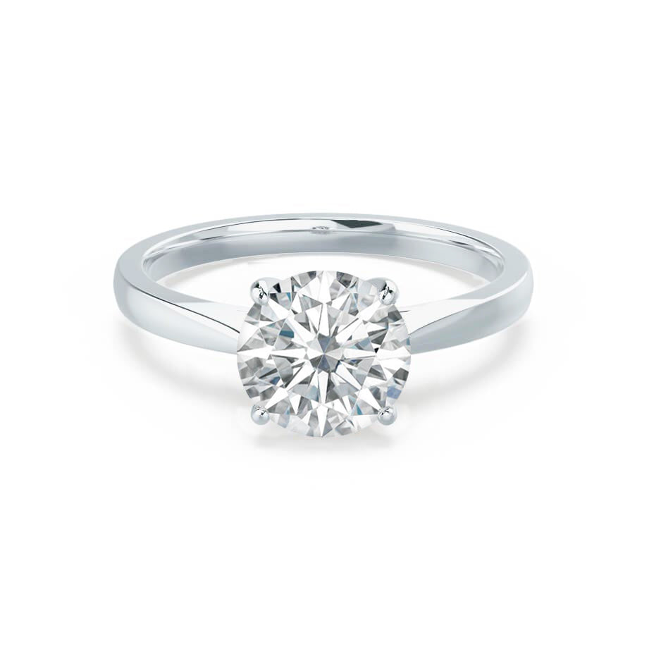 1.20 CT Round Shaped Solitaire Moissanite Engagement Ring