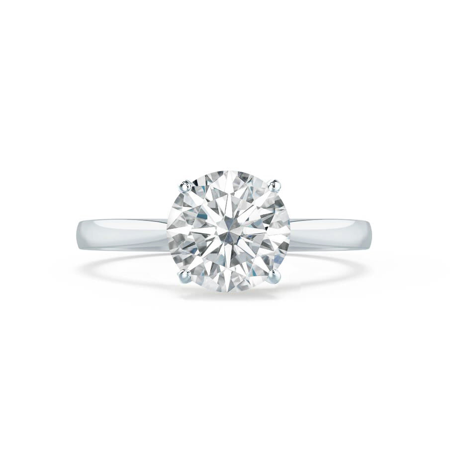 1.20 CT Round Shaped Moissanite Solitaire Engagement Ring