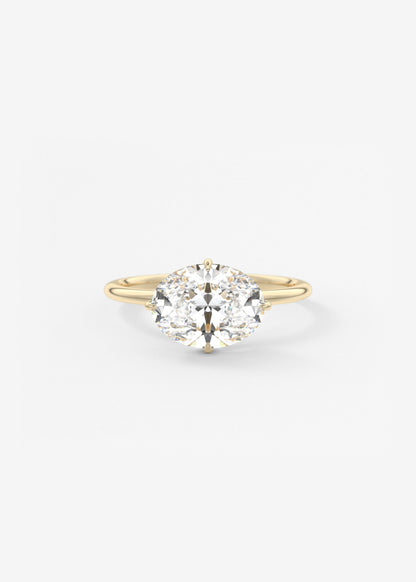 Oval East West Solitaire Lab Grown Diamond Engagement Ring