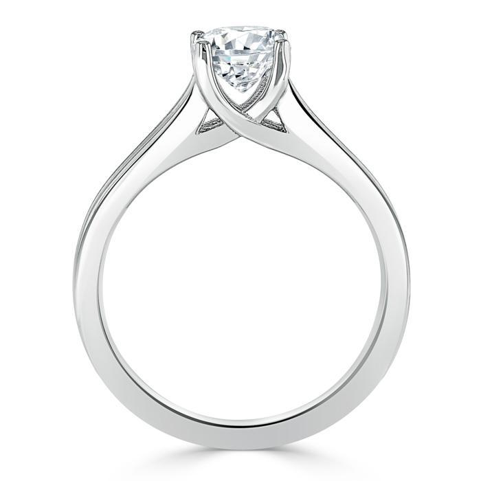 0.94 CT Oval Cut Solitaire Moissanite Engagement Ring