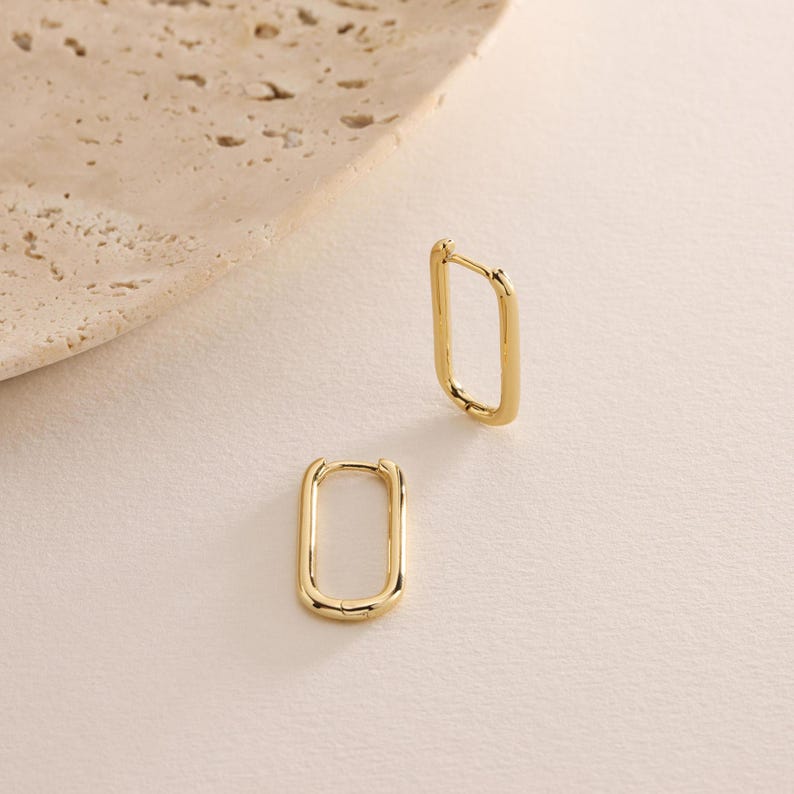 Rectangle Hoop Earrings