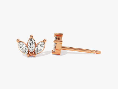 0.60 TCW Marquise Cut Stud Moissanite Earrings