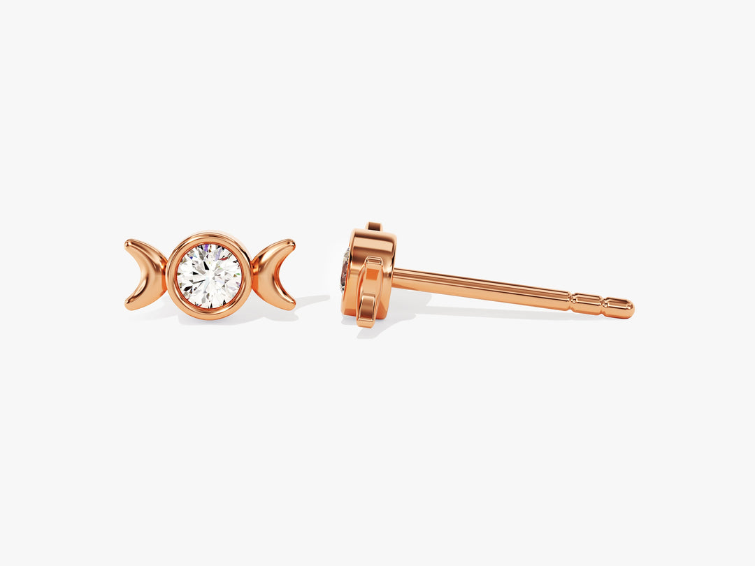 0.2 TCW Round Cut Stud Moissanite Earrings