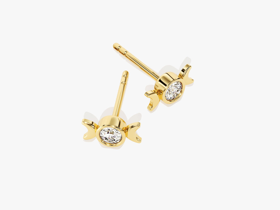 0.2 TCW Round Cut Stud Moissanite Earrings