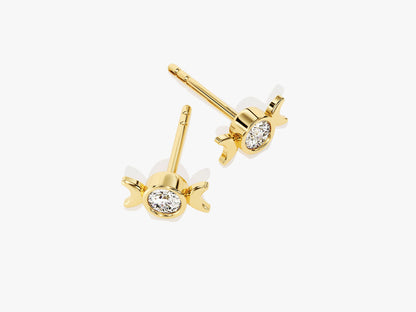 0.2 TCW Round Cut Stud Moissanite Earrings
