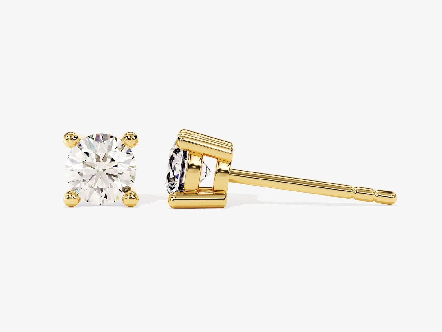 0.75 TCW Round Cut Stud Moissanite Earrings