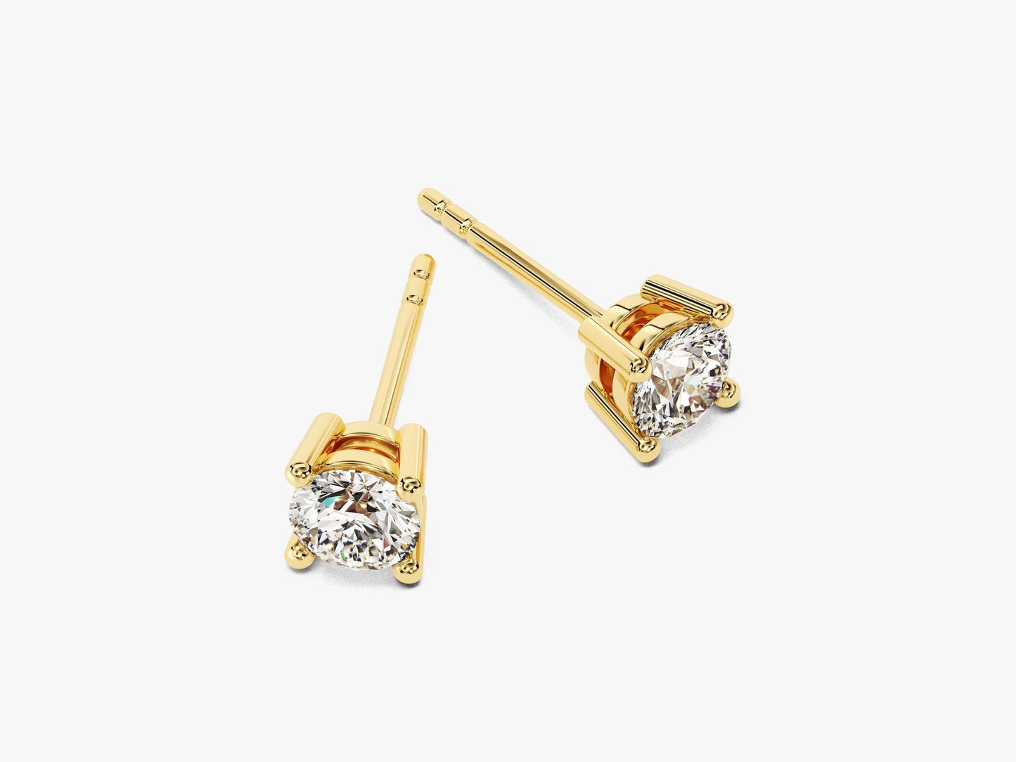 0.75 TCW Round Cut Stud Moissanite Earrings