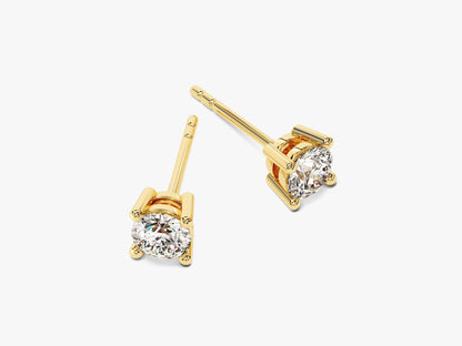 0.75 TCW Round Cut Stud Moissanite Earrings