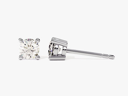 0.75 TCW Round Cut Stud Moissanite Earrings